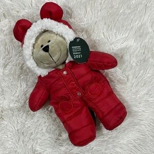 Starbucks 2021 Limited Edition Teddy Bear Snowsuit Bearista NWT